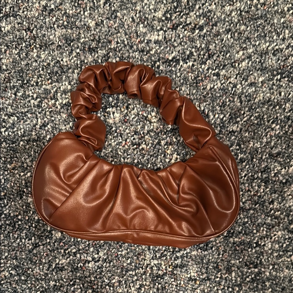 SHEIN Brown Ruched Shoulder Bag